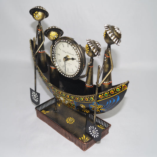Tribal Boat with Clock