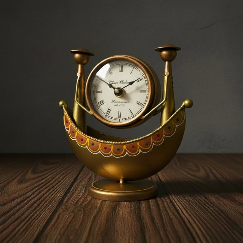 Decorative clock with voyagers