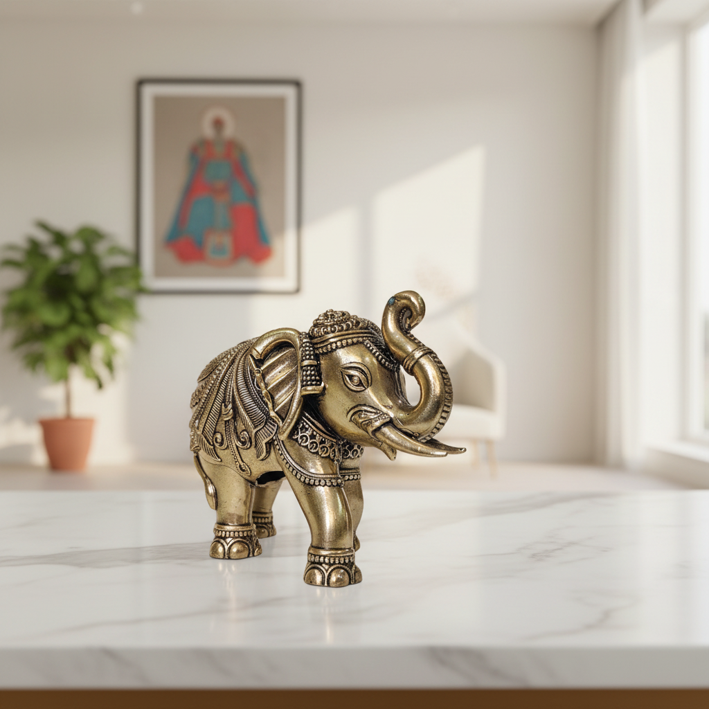 Brass Elephant – 3/4 Front, Living Room