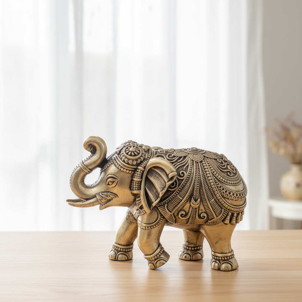 Brass Elephant – Circular Motifs, Bedroom