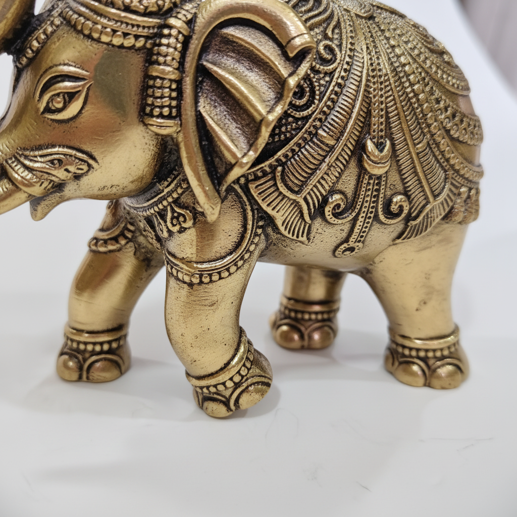 Brass Elephant – Detail Close-Up