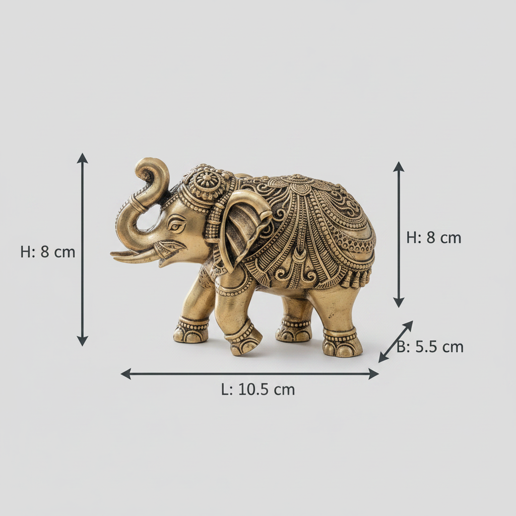 Brass Elephant — Measurement Shot
