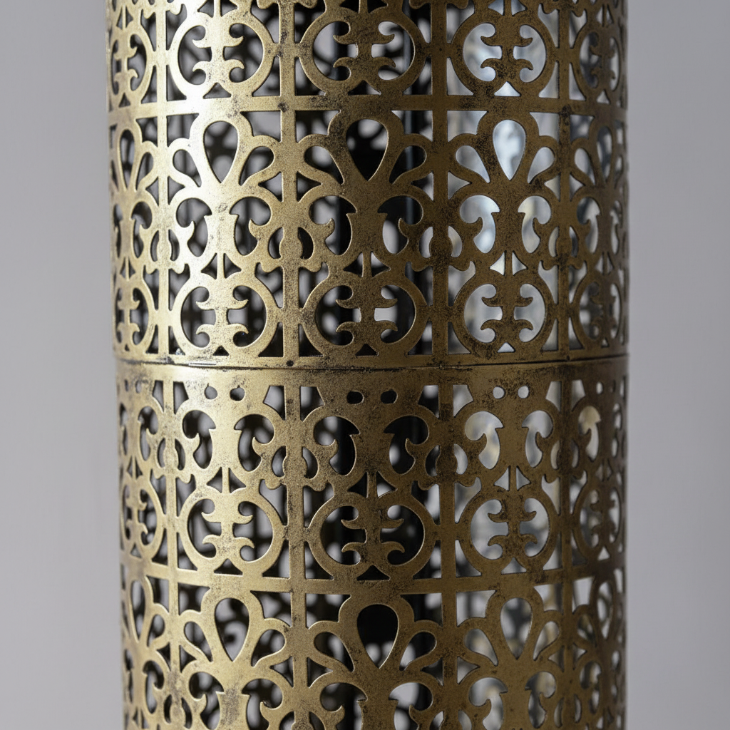 Close-up detail of filigree patterns
