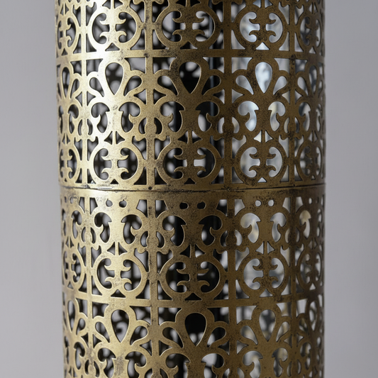 Close-up detail of filigree patterns