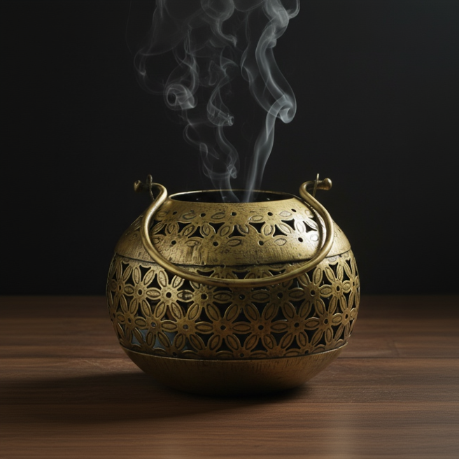 Dark Moody Smoke - Brass Matka