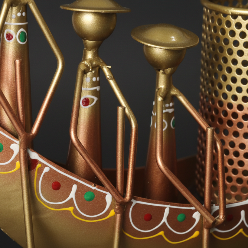 Detail Close-Up - Tribal Musician Pen Stand