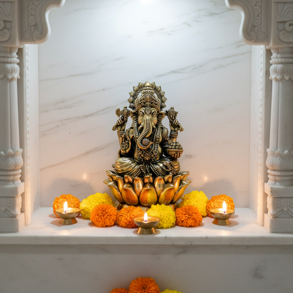 Ganesha — Bright Mandir Shot