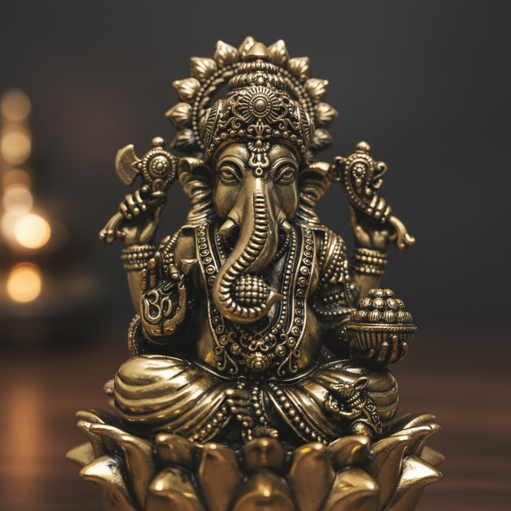 Ganesha Close-Up — Dark Moody