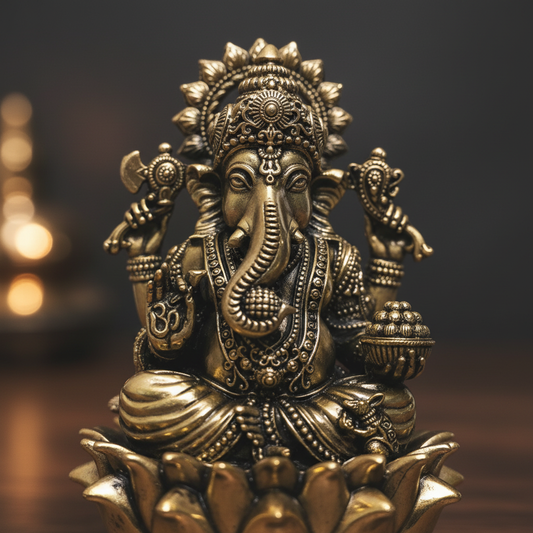Ganesha Close-Up — Dark Moody