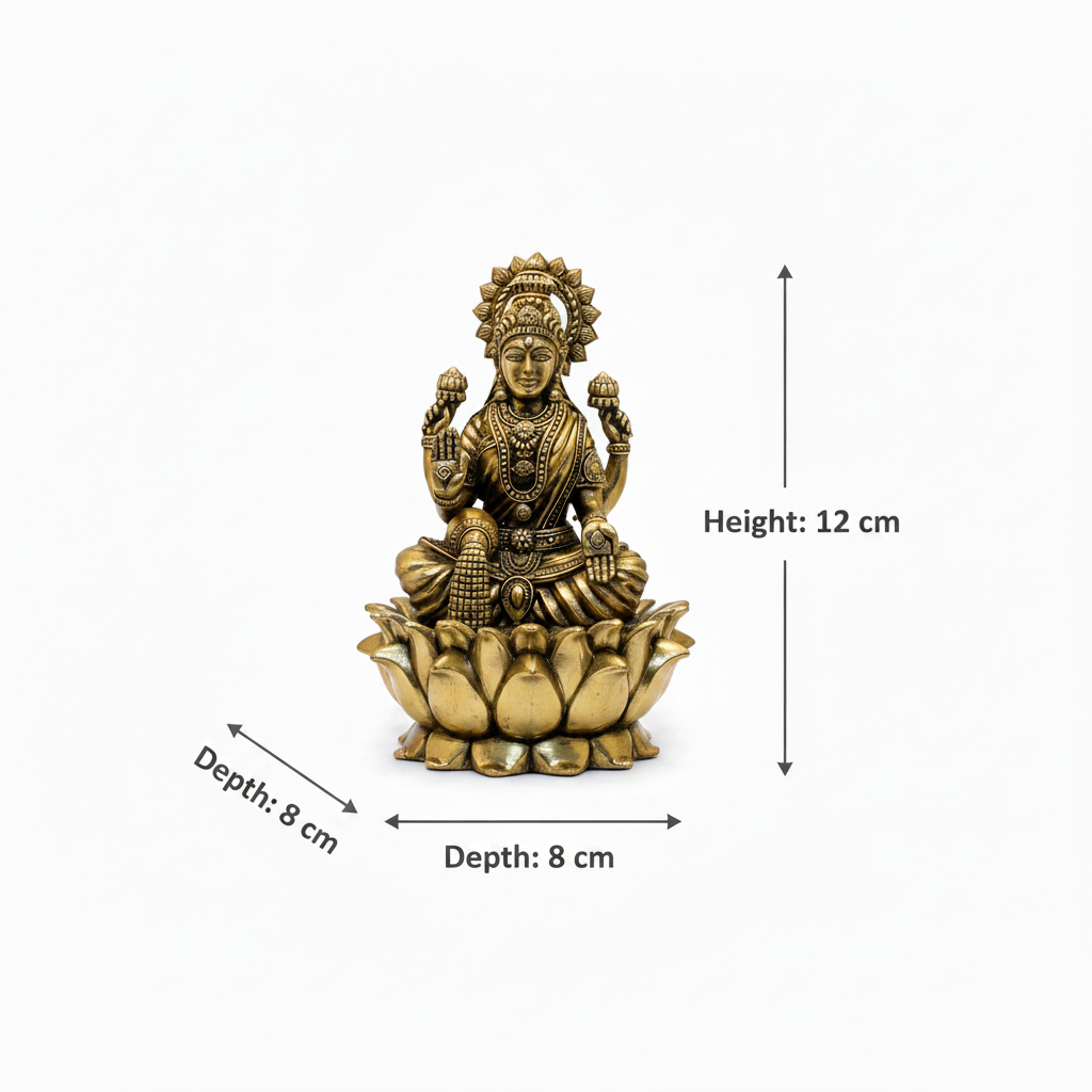 Lakshmi Idol — L, B, H Dimensions